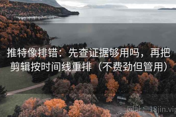 推特像排错：先查证据够用吗，再把剪辑按时间线重排（不费劲但管用）