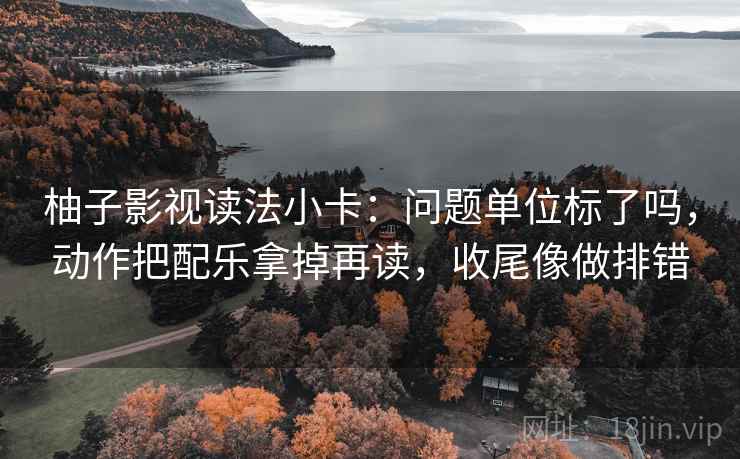 柚子影视读法小卡：问题单位标了吗，动作把配乐拿掉再读，收尾像做排错